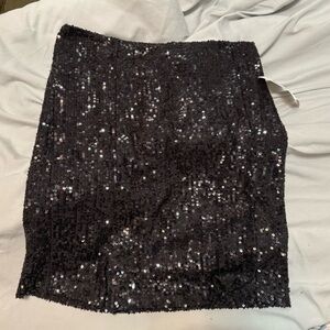 Sequin Black Skirt